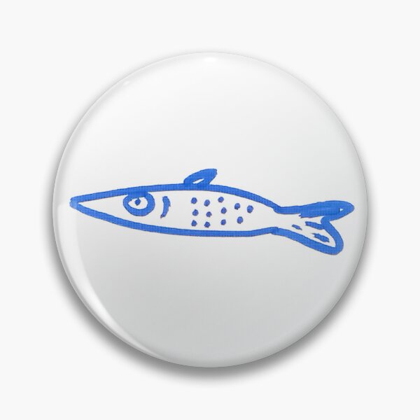 Item preview, Hand-Drawn Blue Sardine designed and sold by ElizabethCoelho.