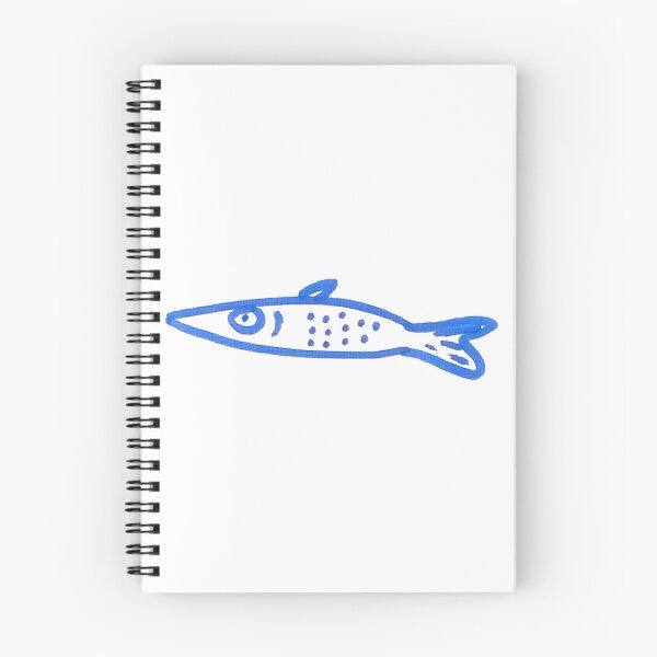 Item preview, Hand-Drawn Blue Sardine designed and sold by ElizabethCoelho.