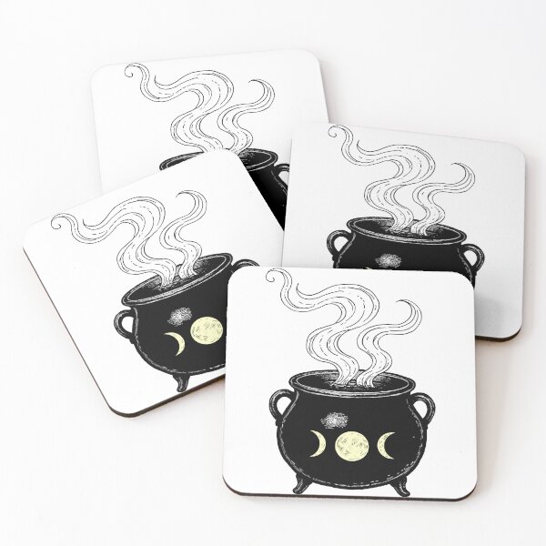 Item preview, Moonlit Witch Cauldron | Magical Potion Illustration  designed and sold by Marianarcezar.
