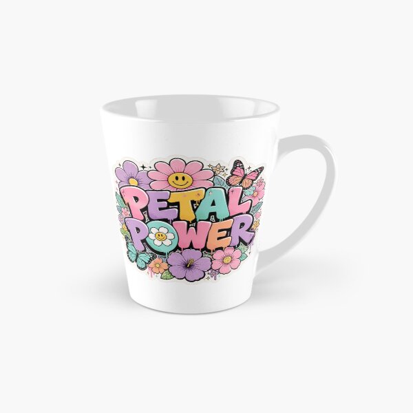 Aperçu de l'œuvre Autocollant graffiti PETAL POWER PNG | Typographie florale colorée | Joli autocollant en vinyle représentant une fleur printanière pour ordinateur portable, carnet et gourde créée et vendue par Stylestickers55.