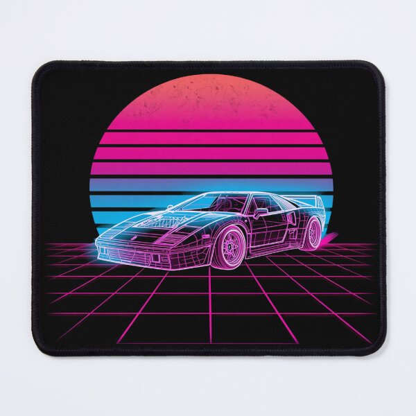Item preview, Retro Synthwave Sports Car 80s Neon Sunset Vintage Art designed and sold by Larams Studio.