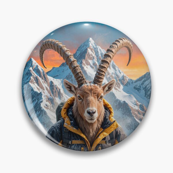 Item preview, Snowy Mountain Climbing Goat designed and sold by HybridA-2.