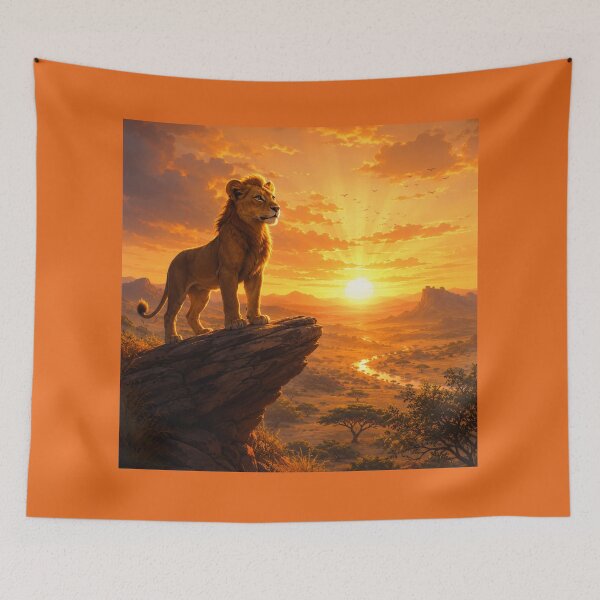 Item preview, Young Lion at African Sunrise designed and sold by MIAMwits.