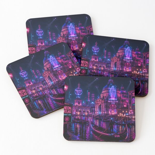 Item preview, Venice 2150 Cyberpunk Art | Neon Atlas Futuristic Venice Collection designed and sold by NSAstore.