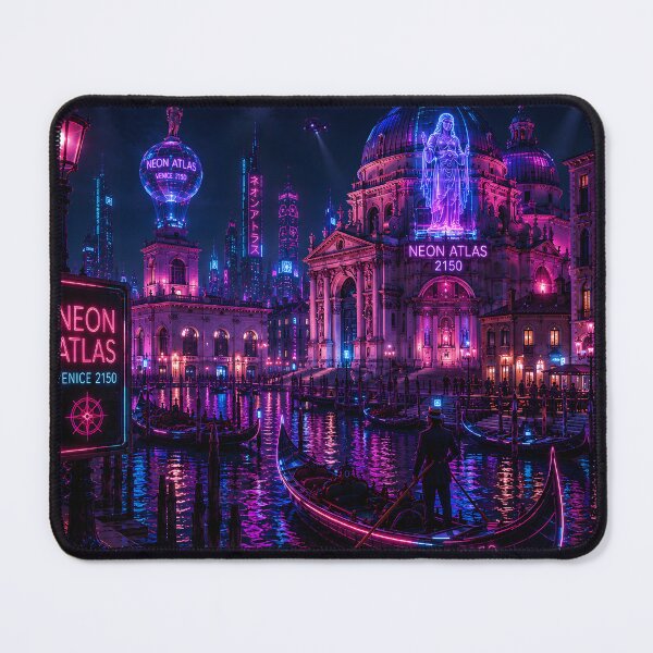 Item preview, Venice 2150 Cyberpunk Art | Neon Atlas Futuristic Venice Collection designed and sold by NSAstore.