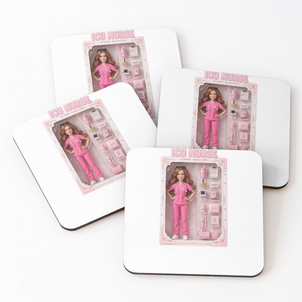 Item preview, ICU Nurse Collector Edition Doll Barbiecore Nurse Pink Scrubs Doll In Box designed and sold by Neurospicy Trolls.