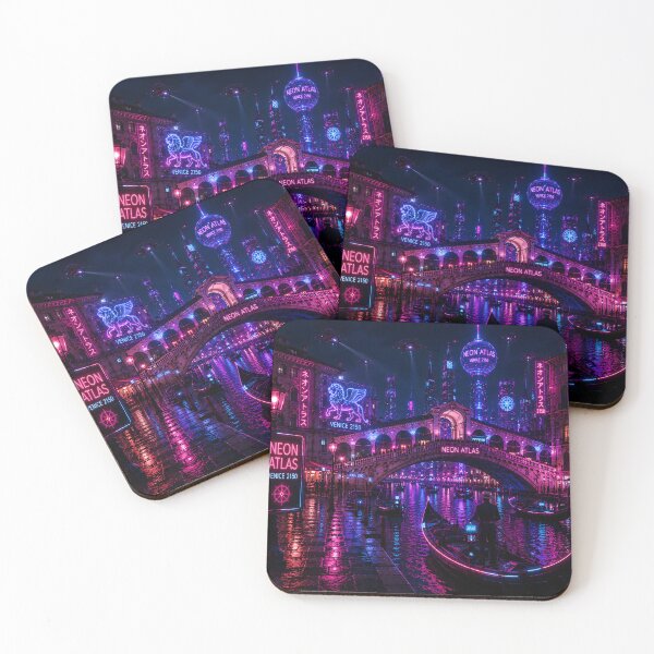 Item preview, Venice 2150 Cyberpunk Art | Neon Atlas Futuristic Venice Collection designed and sold by NSAstore.