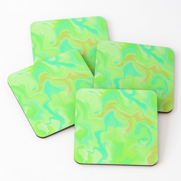 Item preview, Neon Green Fluid Marble Abstract designed and sold by depictgore.