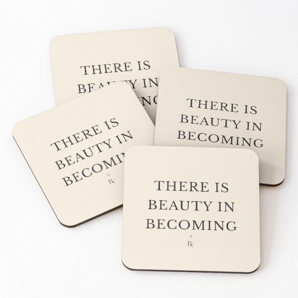 Item preview, There Is Beauty In Becoming | Minimalist Inspirational Quote T-Shirt designed and sold by BeaVibes.