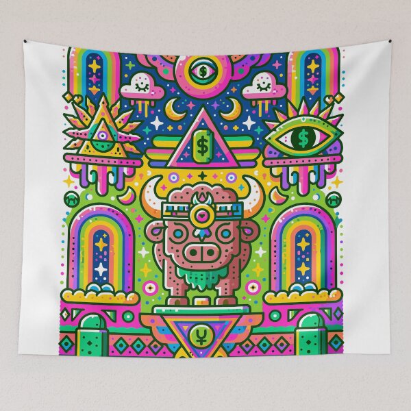 Item preview, Rainbow Crypto Shrine — Psychedelic Wealth Totem designed and sold by Romgora.