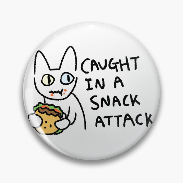 Item preview, Funny Cat Eating Burger Sticker | “Caught in a Snack Attack” | Cute White Cat Meme Art | Foodie Cat Lover Gift designed and sold by lazydayz16.
