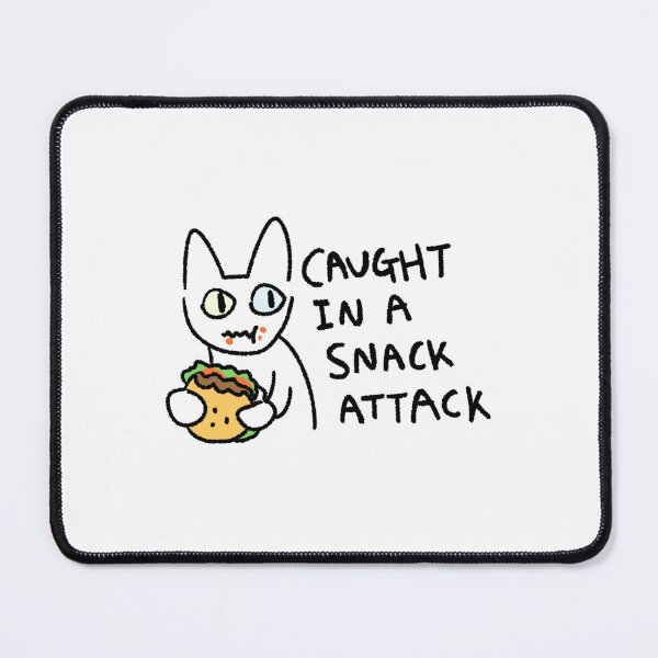 Item preview, Funny Cat Eating Burger Sticker | “Caught in a Snack Attack” | Cute White Cat Meme Art | Foodie Cat Lover Gift designed and sold by lazydayz16.