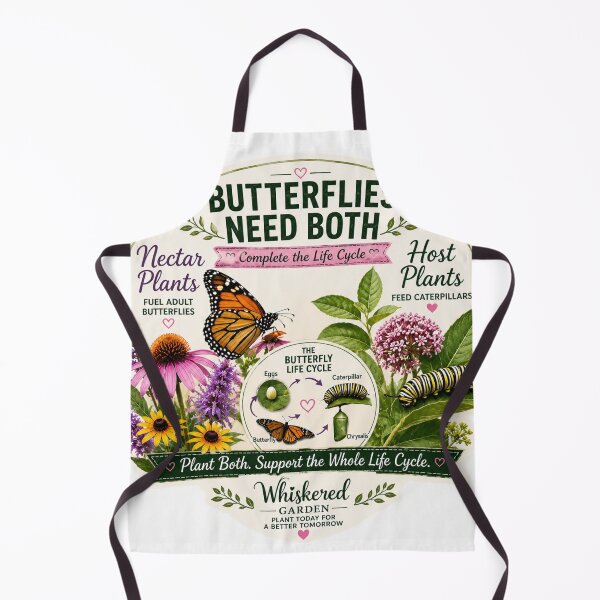 Item preview, Butterflies Need Both | Host Plants & Nectar Plants | Butterfly Life Cycle designed and sold by Whiskered Garden Studio.