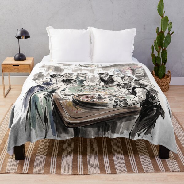 Item preview, Elegant game of feline roulette in a luxury watercolor casino designed and sold by TheCoolCatsMx.