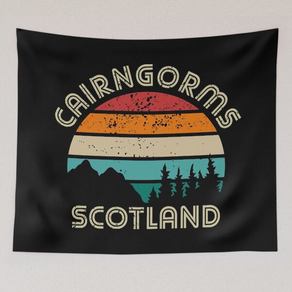Item preview, Cairngorms Scotland Vintage Retro Sunset designed and sold by ForzaDesigns.