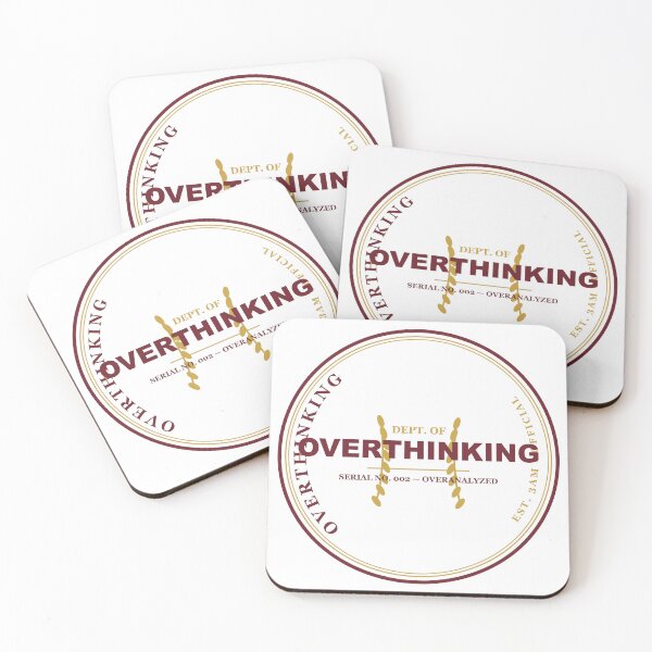 Item preview, Overthinking Department Official Seal Funny Parody Design designed and sold by Mega-Shopping.