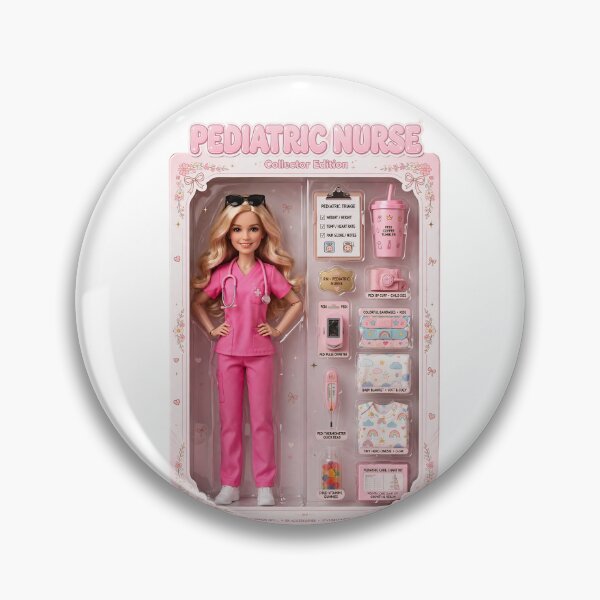 Item preview, Pediatric Nurse Collector Edition Doll Barbiecore Nurse Pink Scrubs Doll in Box designed and sold by Neurospicy Trolls.