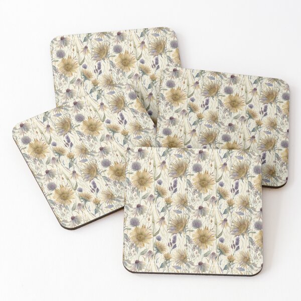 Item preview, Fading Autumn Sunflowers & Lavender Meadow designed and sold by TJ Art and Camera.