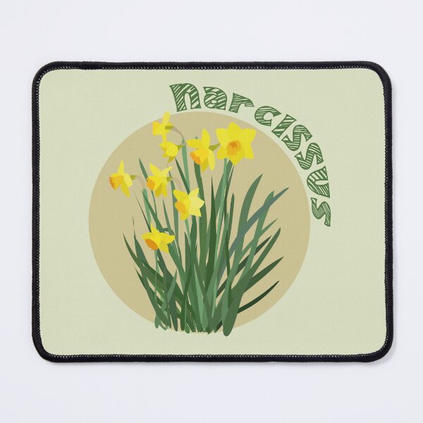 Item preview, Narcissus flowers with text designed and sold by Tana&tanuc.