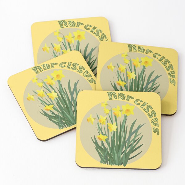 Item preview, Narcissus flowers with text designed and sold by Tana&tanuc.