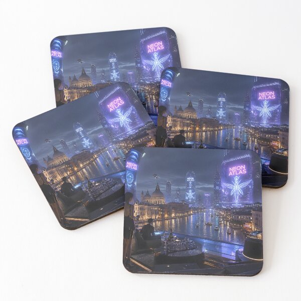 Item preview, Venice 2150 Cyberpunk Art | Neon Atlas Futuristic Venice Collection designed and sold by NSAstore.