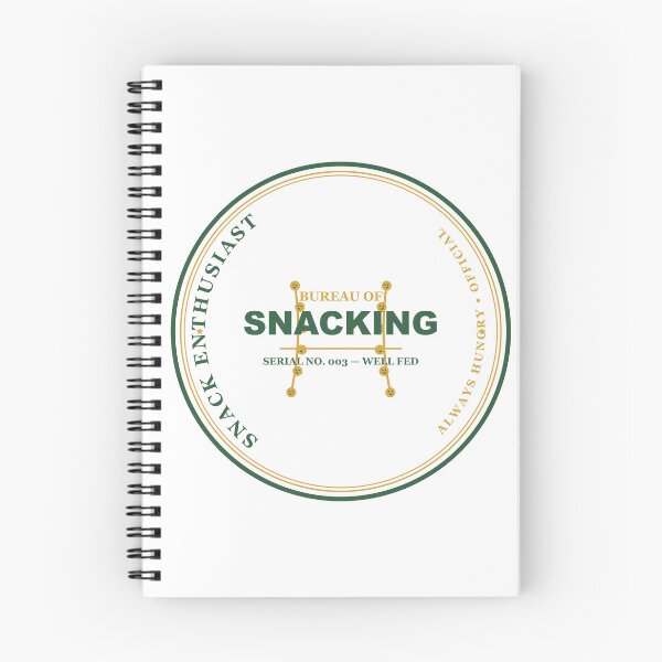 Item preview, Snack Enthusiast Bureau Official Seal Funny Foodie Design designed and sold by Mega-Shopping.