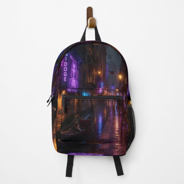 Item preview, Venice 2150 Cyberpunk Art | Neon Atlas Futuristic Venice Collection designed and sold by NSAstore.