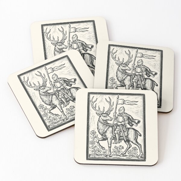 Item preview, Medieval Stag Knight Deer Rider Floral Fantasy    designed and sold by Y-Vibes.