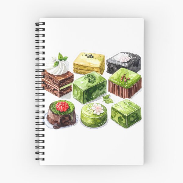 Item preview, Japanese Matcha Cake Watercolor Painting designed and sold by BetweenForms.
