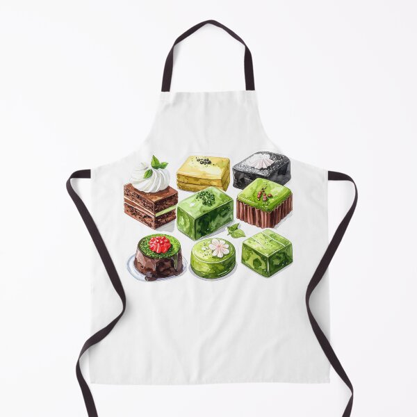 Item preview, Japanese Matcha Cake Watercolor Painting designed and sold by BetweenForms.