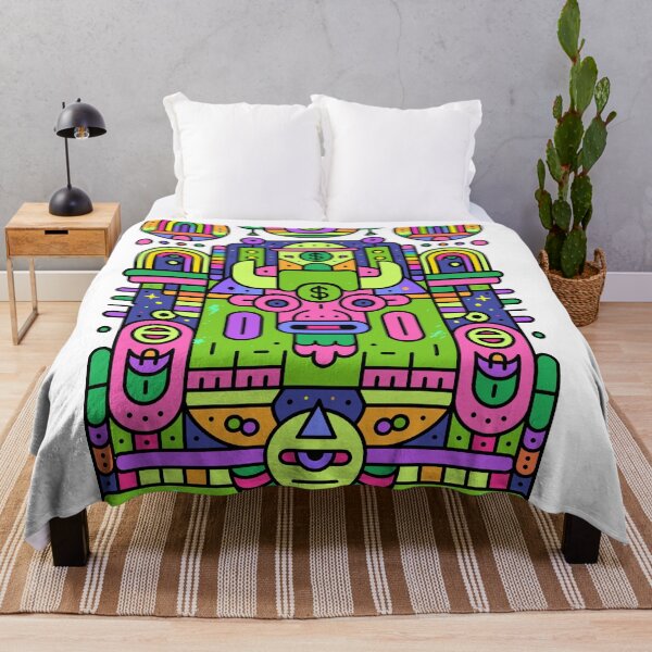 Item preview, Neon Bull Totem — Psychedelic Crypto Guardian designed and sold by Romgora.