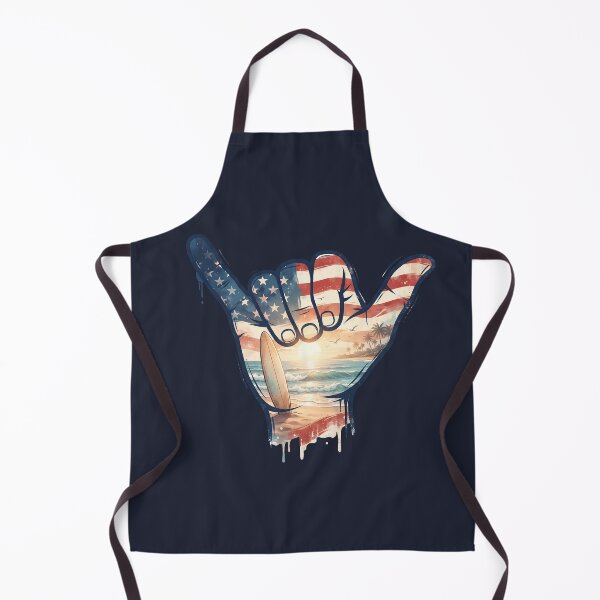 Item preview, USA Shaka American Flag Surf Beach Sunset designed and sold by MythicCotton.