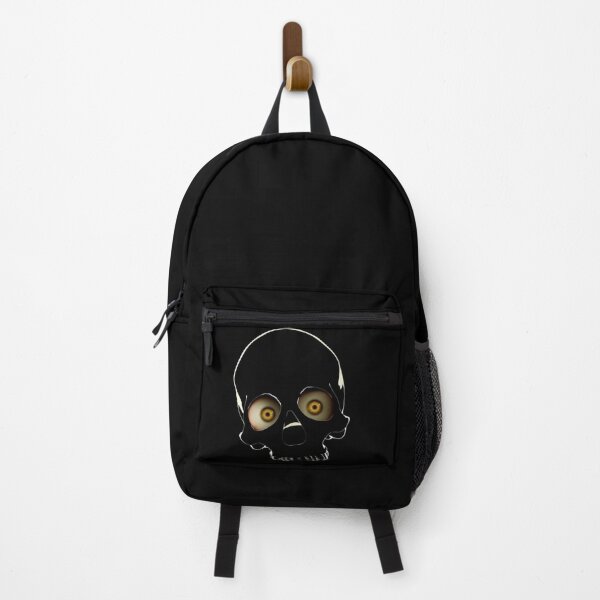 Item preview, Minimalist Skull Silhouette with Glowing Amber Eyes - Dark Surreal Horror Vector designed and sold by GrimNest.