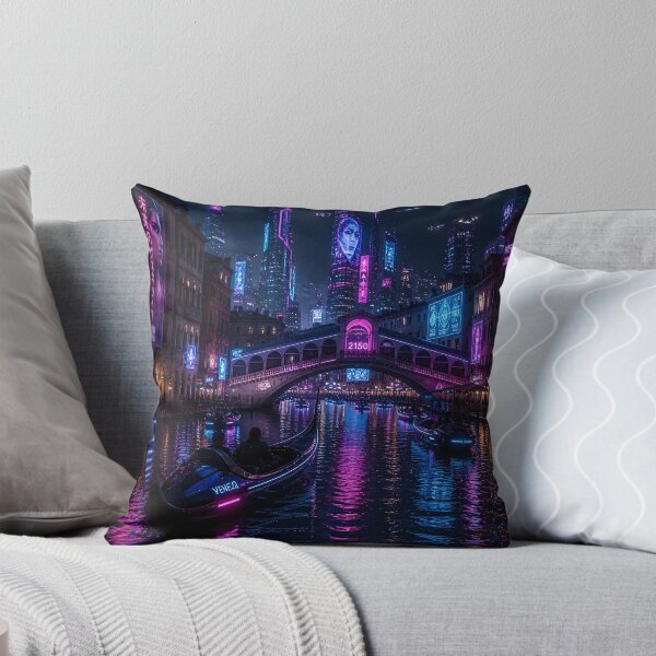 Aperçu de l'œuvre cyberpunk de Venise 2150 | Collection Venise futuriste de Neon Atlas créée et vendue par NSAstore.