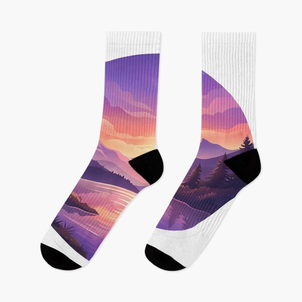 Item preview, Mountain Lake Sunset Oval Landscape designed and sold by Linework Studio.