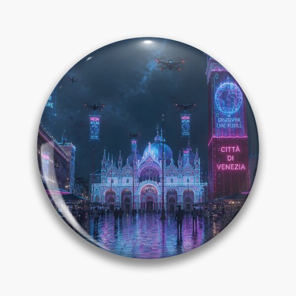 Item preview, ciberpunk de Venecia 2150 | Colección futurista de Venecia Neon Atlas designed and sold by NSAstore.