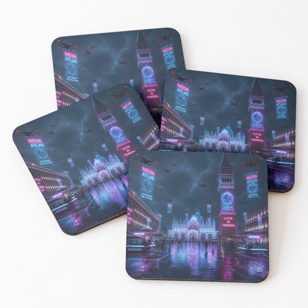 Item preview, Venice 2150 Cyberpunk Art | Neon Atlas Futuristic Venice Collection designed and sold by NSAstore.