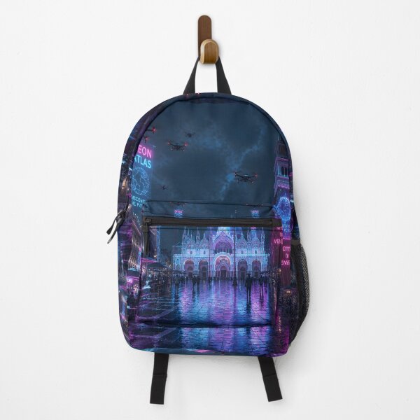 Item preview, Venice 2150 Cyberpunk Art | Neon Atlas Futuristic Venice Collection designed and sold by NSAstore.