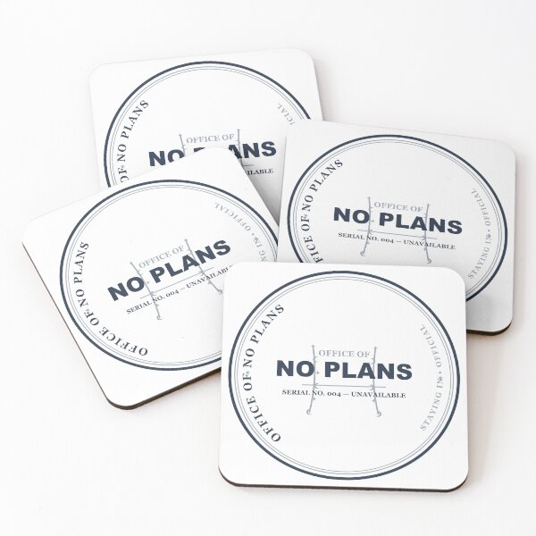 Item preview, Office Of No Plans Official Seal Funny Introvert Design designed and sold by Mega-Shopping.