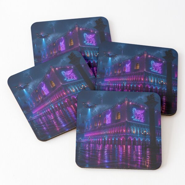 Item preview, Venice 2150 Cyberpunk Art | Neon Atlas Futuristic Venice Collection designed and sold by NSAstore.