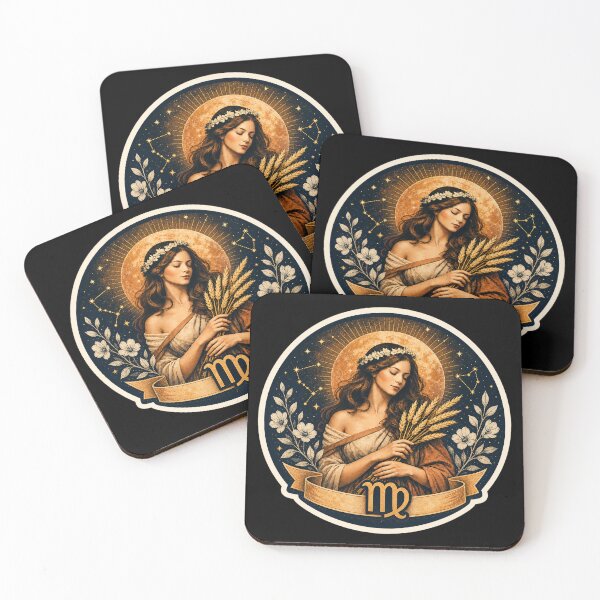 Item preview, Virgo Zodiac Goddess Sticker Design designed and sold by Cary-s.