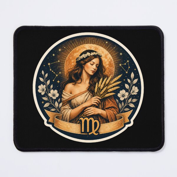 Item preview, Virgo Zodiac Goddess Sticker Design designed and sold by Cary-s.