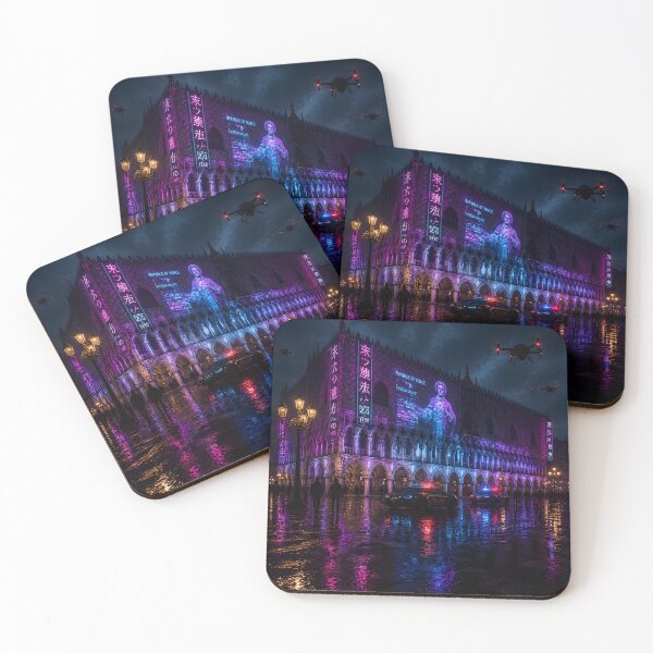 Item preview, Venice 2150 Cyberpunk Art | Neon Atlas Futuristic Venice Collection designed and sold by NSAstore.
