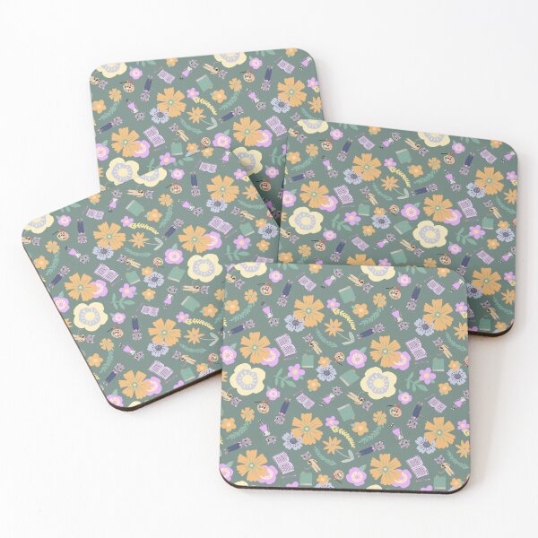 Item preview, Katie Kitty Back to School Green designed and sold by metcalfedesigns.
