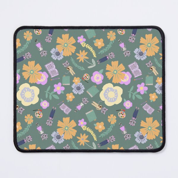 Item preview, Katie Kitty Back to School Green designed and sold by metcalfedesigns.