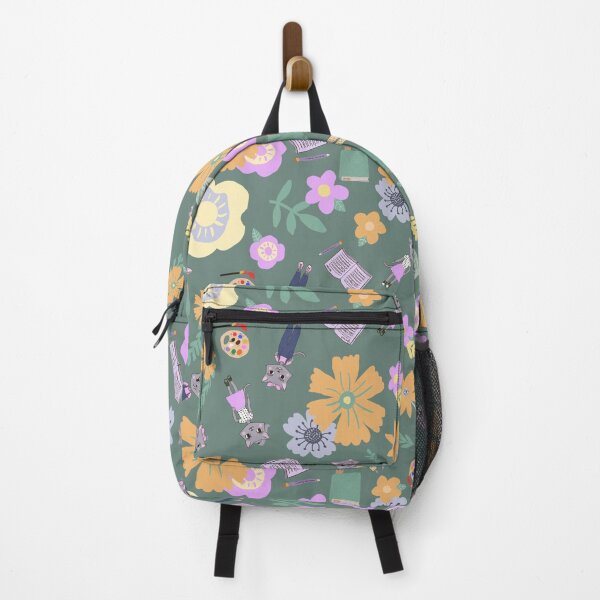 Item preview, Katie Kitty Back to School Green designed and sold by metcalfedesigns.