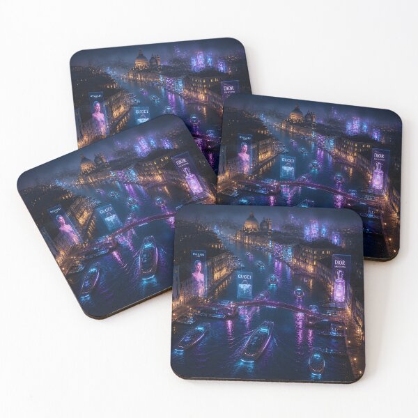 Item preview, Venice 2150 Cyberpunk Art | Neon Atlas Futuristic Venice Collection designed and sold by NSAstore.