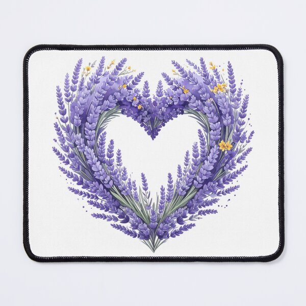 Item preview, Purple Lavender Floral Heart Watercolor Illustration designed and sold by BetweenForms.