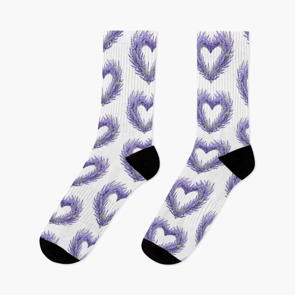 Item preview, Purple Lavender Floral Heart Watercolor Illustration designed and sold by BetweenForms.