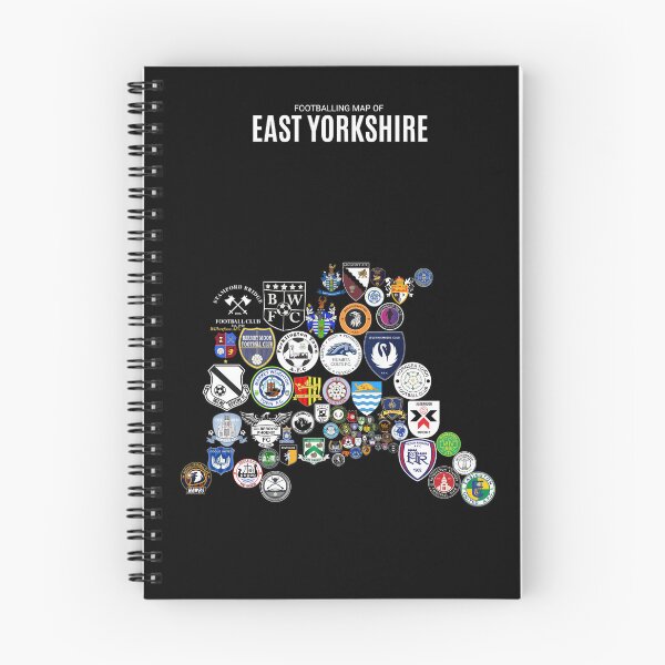 Item preview, Mens Footballing Map of East Yorkshire designed and sold by Footy-Maps.